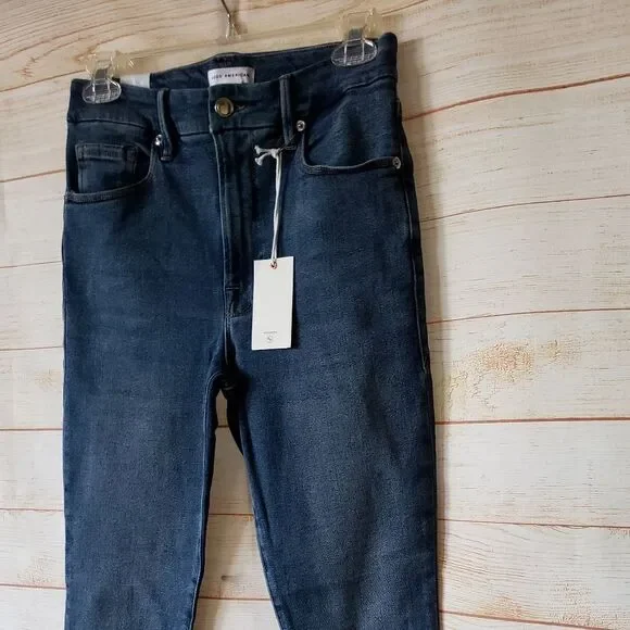 Good American Good Legs Crop Cotton/Elastane Stretchy Skinny Jeans Size 6/28